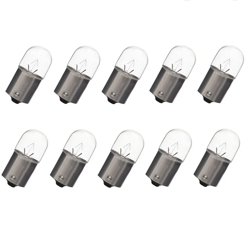 1/4/10pcs T16 Warm White Car Halogen Bulbs Signal Bulbs BAU15S 12V 10W Standard Auto Interior Light License Plate Lamps