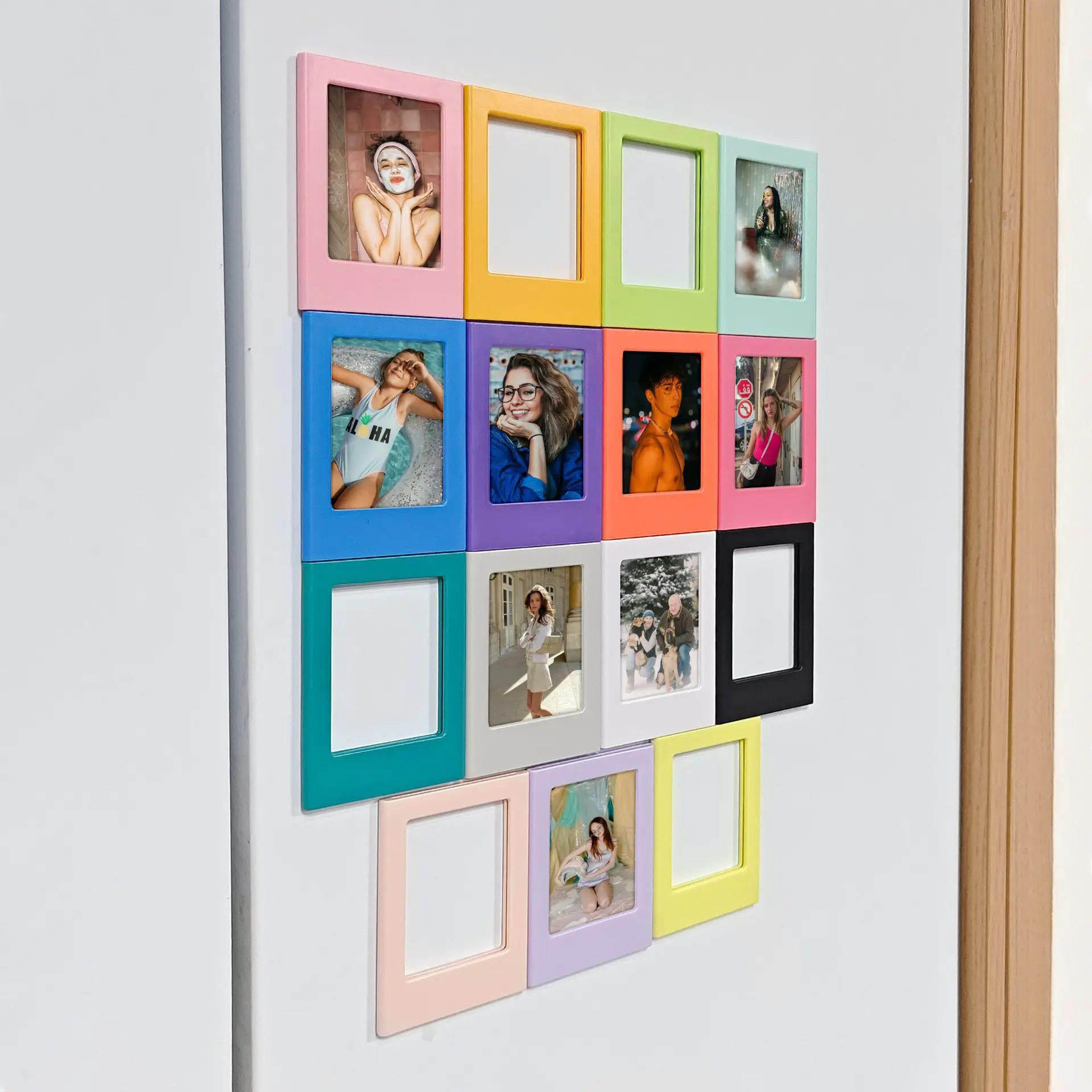 5/10 unidades de marcos de fotos magnéticos de 3 pulgadas, marcos de fotos conmemorativos del crecimiento infantil, pequeños marcos magnéticos creativos para exhibición en escritorio, decoraciones