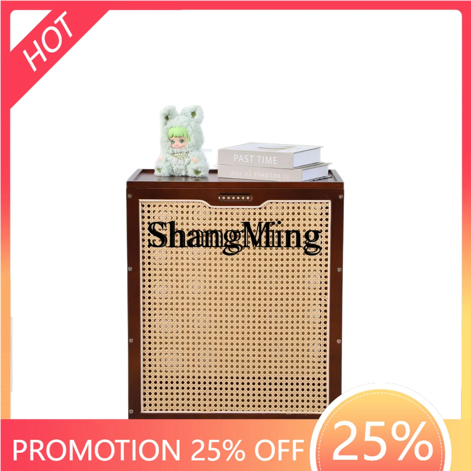 

ZYY fashion exquisite medieval solid wood clothing storage basket, dirty laundry basket storage bucket, movable storage basket