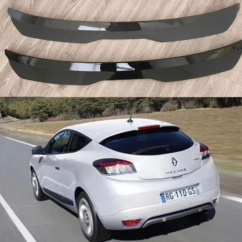 For Renault Megane 4 IV GT Sport Tourer 2016-2022 Hatchback Spoiler Rear Roof Lip Spoiler ABS Universal Car Tail Wing Decoration