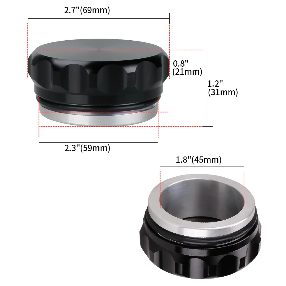 ฝาถังน้ำเชื่อมอะลูมิเนียม ขนาด 1 นิ้ว 1.5 นิ้ว 2 นิ้ว ฝาครอบหม้อน้ำน้ำมันเชื้อเพลิง