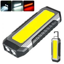 USB Rechargeable COB Work Light LED Flashlight Power Bank 18650 Portable Camping Lamp with Magnet Waterproof Lantern 4000mAh