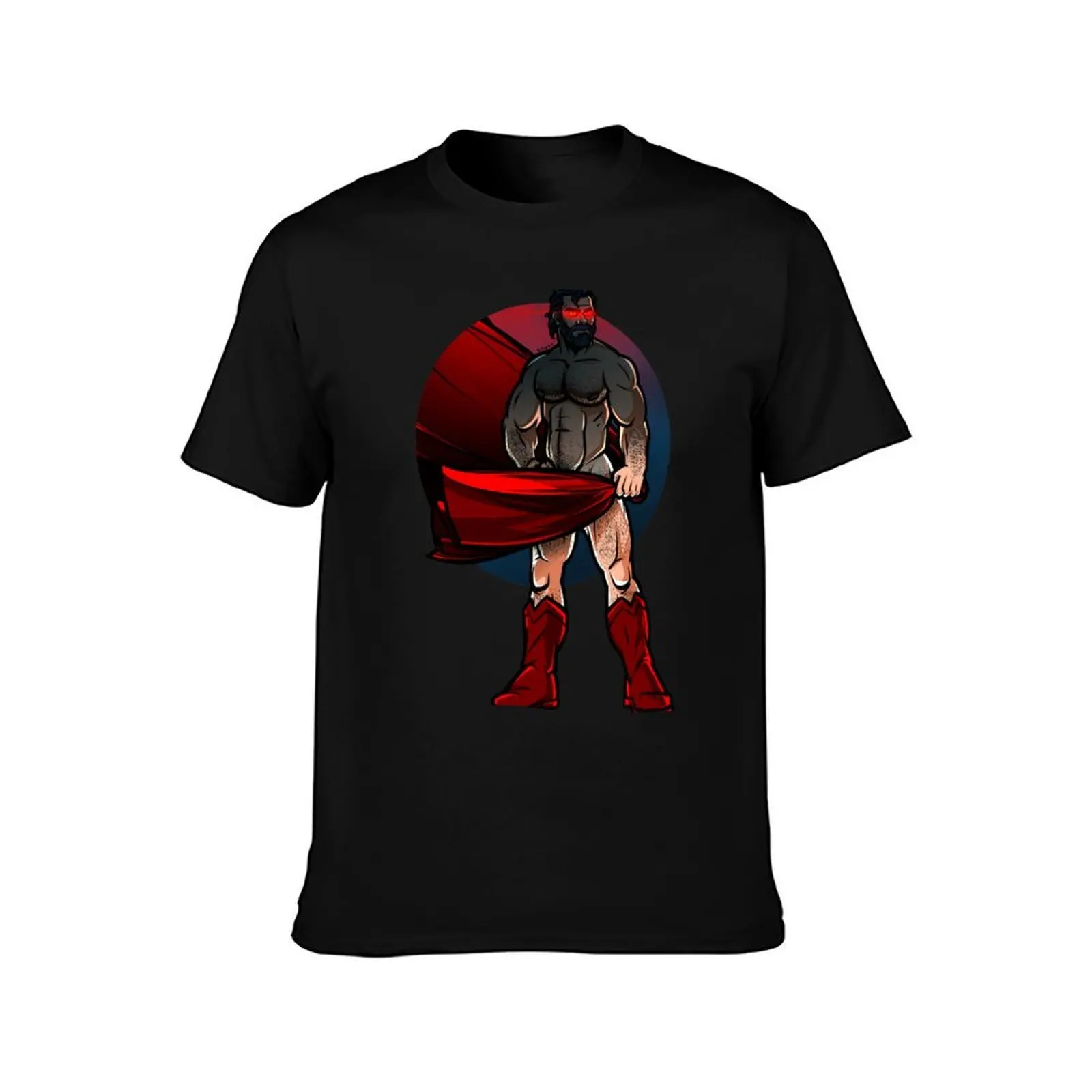 Heat Vision T-Shirt, Summer Casual Cotton Tee, Oversized Streetwear Tops, Vintage Graphic Print, Loose Fit Short Sleeve