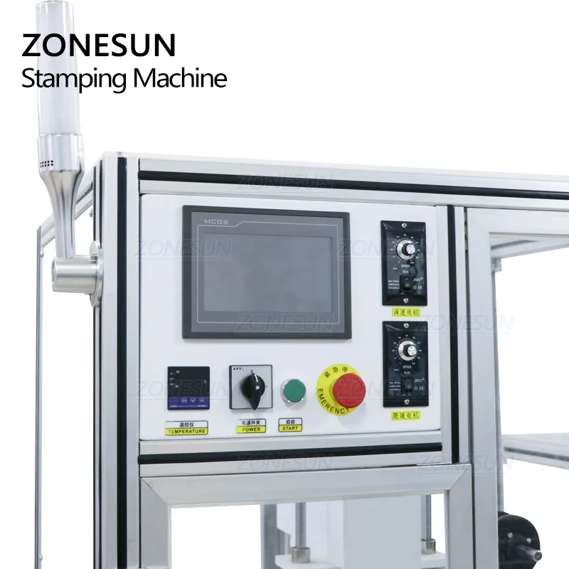 ZONESUN ZS-819-R4 Automatic Sheet Feed Heat Press Machine Bottle Cap Hot Foil Stamping Machine Manufacturer For Sale