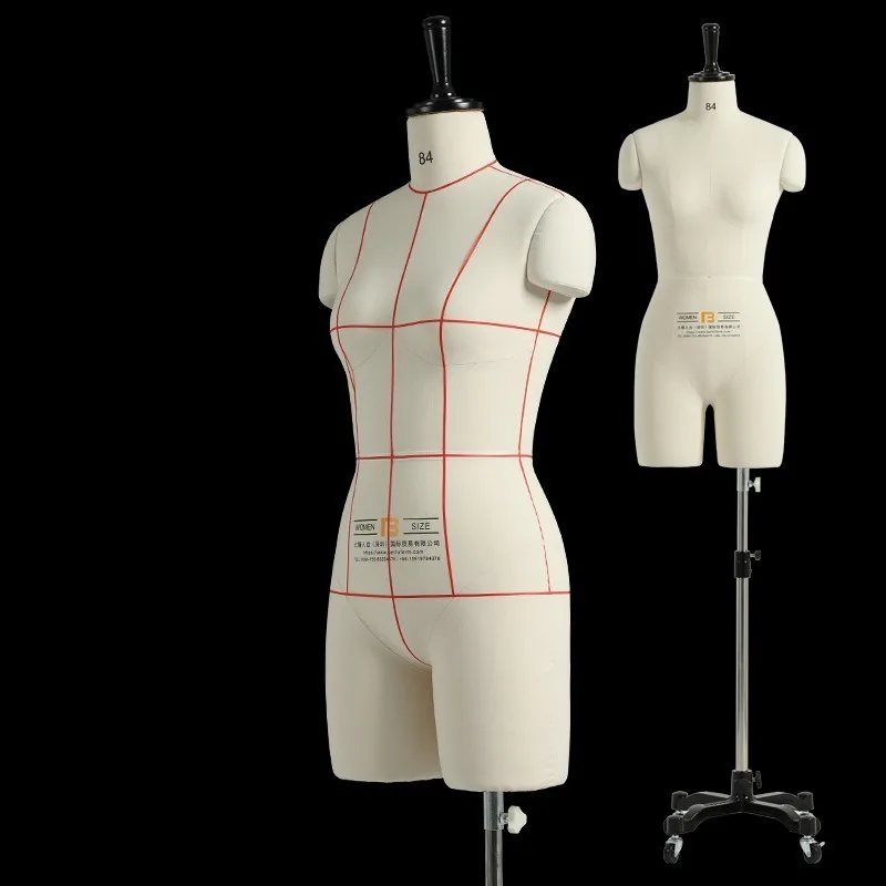 

Adjustable Metal Base Sewing Female Body Mannequin Can Pin for Clothing Design Tailor Dress Design Display Stand FYMQ