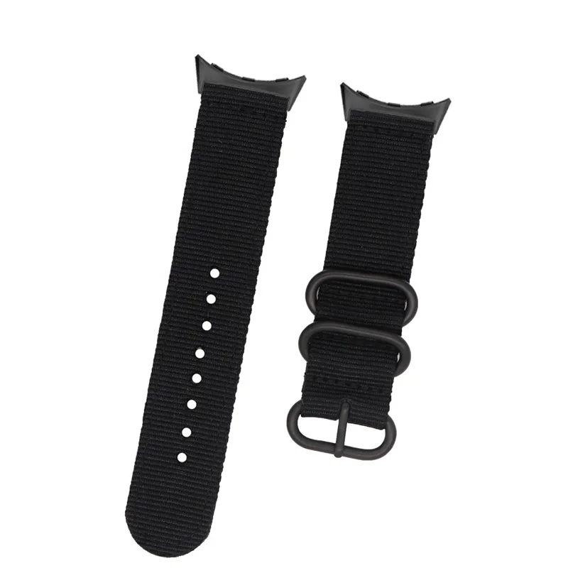 Correa de tres anillos de lona de nailon para Google Pixel Watch, correa deportiva para Pixel Watch 1/2/3, pulsera de 41mm y 45mm, accesorios para reloj