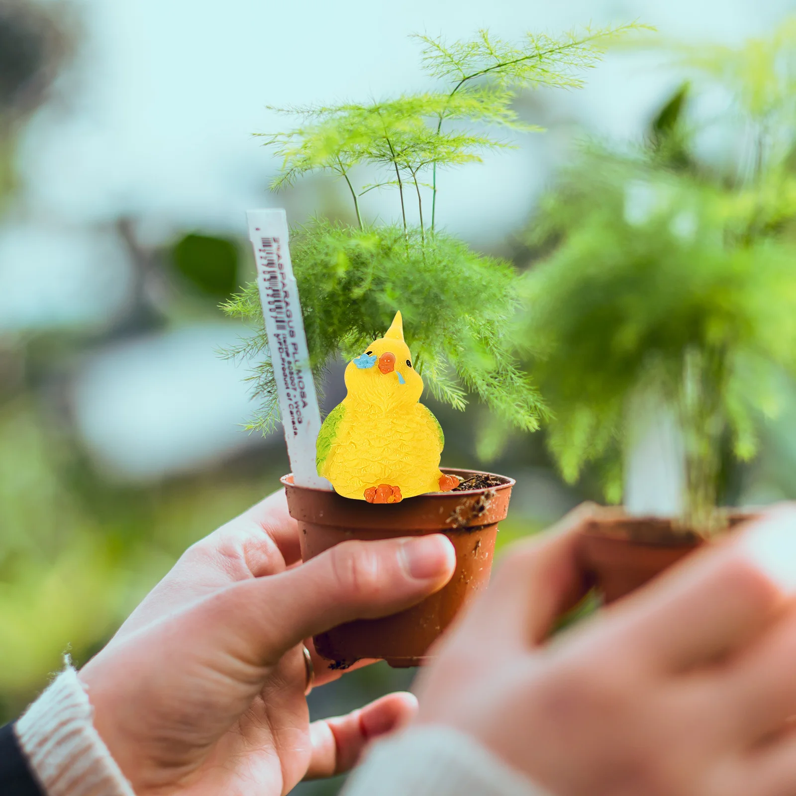 

12Pcs Miniature Bird Decor Bright Color Resin Material Lifelike Design for Garden Desktop Micro Landscape Decoration Gift