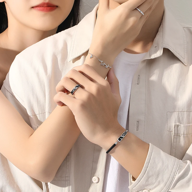 NEW European Spring Dead Trees 925 Silver Couple Finger Ring For Women Birthday Party Gift Jewelry