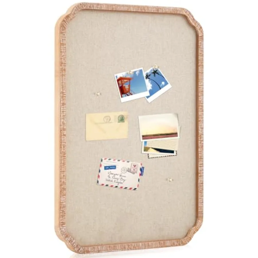 

Винтажная льняная доска для заметок в рамке, большая тканевая доска для фотографий и сообщений, декоративная молитвенная доска для пинов, настенный декор, рождественский подарок