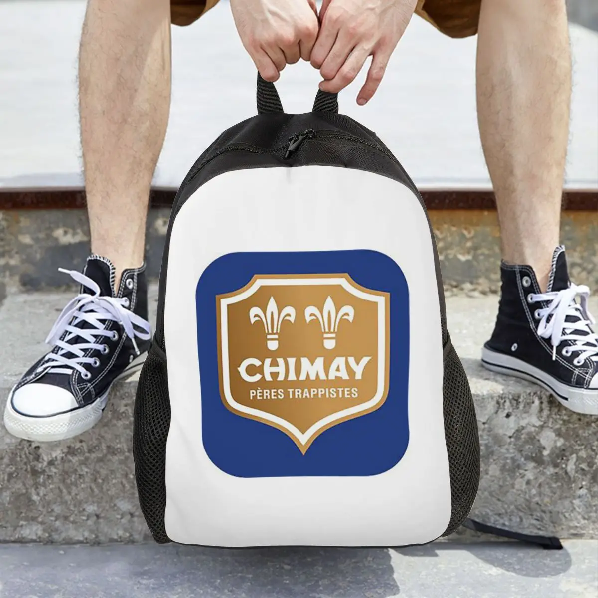 Chimay Logo Backpack Student Boys Girls BookBag School Bag Computer Shoulder Bags - view 3