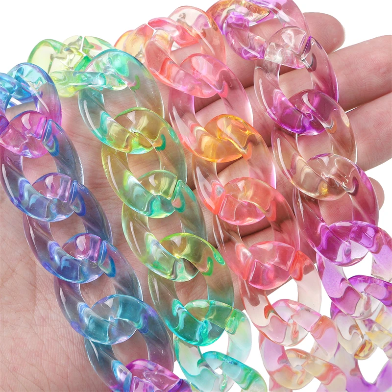 10Pc 2023 Nuovo Colorato di Plastica Acrilica Catene Perline per la Collana Del Braccialetto Borsa Occhiali Catena Che Fanno Gioielli FAI DA TE