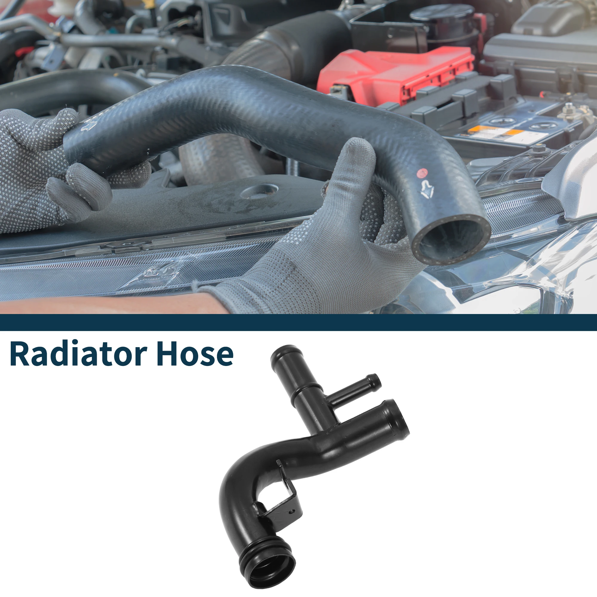 

UXCELL Radiator Hose Coolant Pipe for Audi Q7 3.0L 2009-2012 No.059121163F Iron 1 Pc