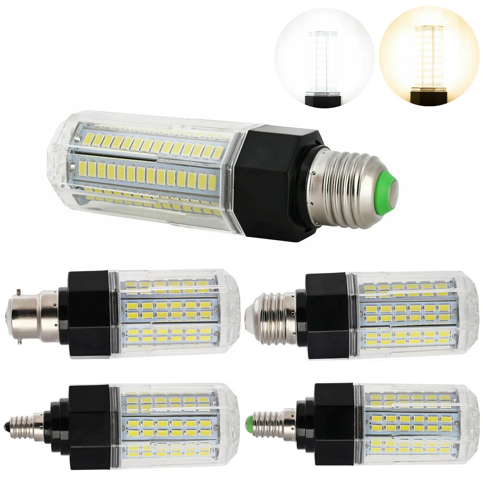 

Dimmable Led Corn Light Bulbs E14 Lamp 80leds Smd/5730/chip 144leds 38w Base White Appliance Cold E12/e14/e27/e26/b22 High-power