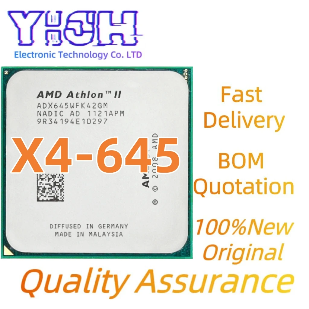 

100%New Original X4-645 645 4Cores 4Threads Socket AM3 45nm 3.1GHz 512K L2 X4 645 Socket AM3