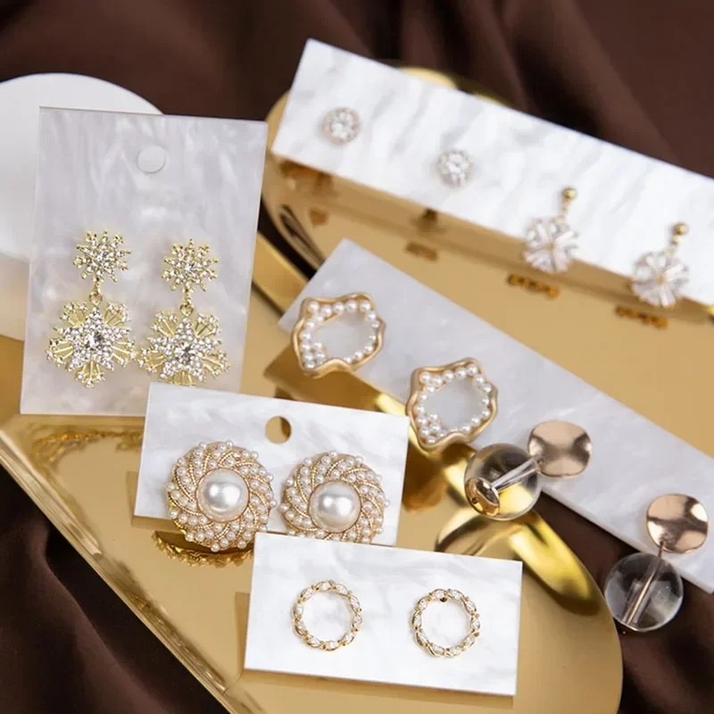 

Белая акриловая подставка для демонстрации и хранения серег, удобная коробка-органайзер для ювелирных изделий, держатель для демонстрационных карточек и листов с изображением серег