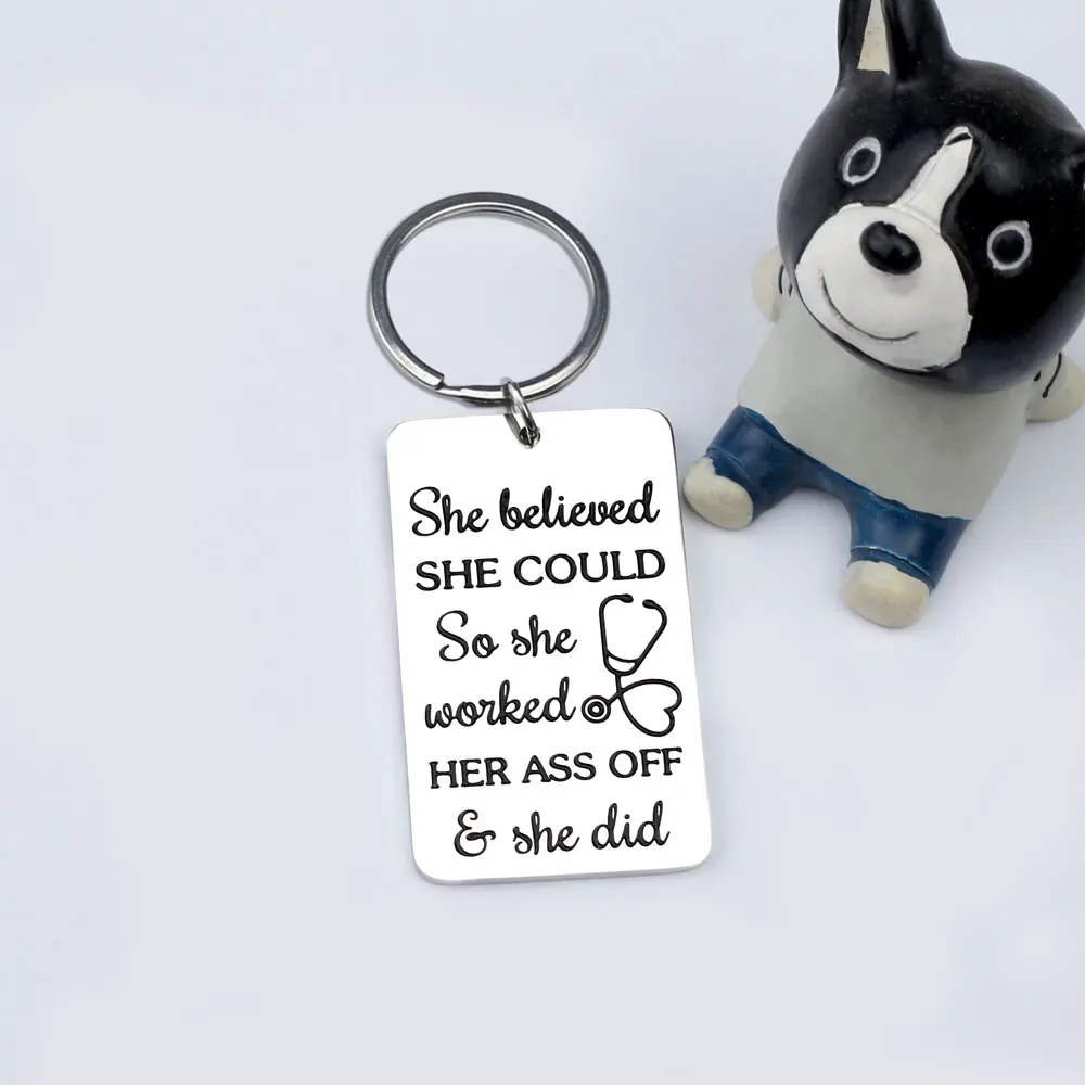 Stainless steel keychain gift, mother's gift to her daughter/son, birthday, holiday gift, Thanksgiving gift