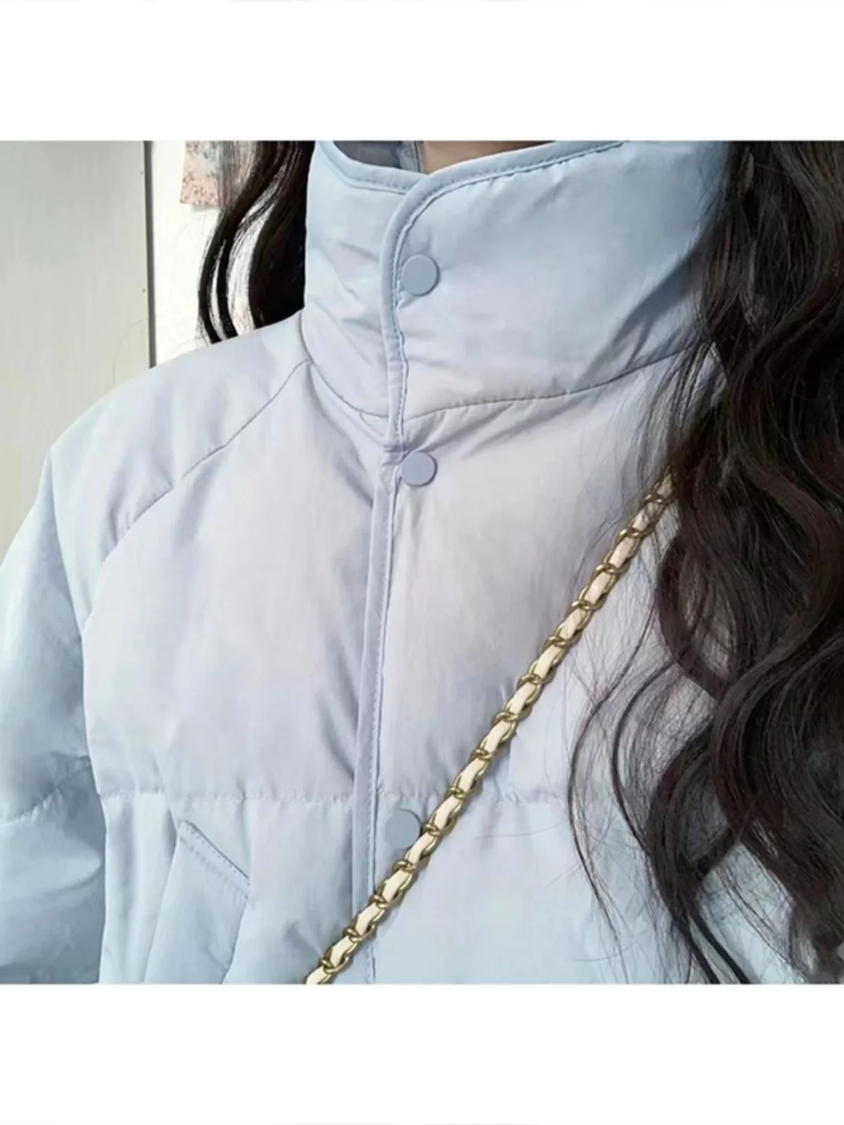 여성용 다운 코튼 재킷 2023 신상 소형 학생용 50 짧은 트렌디한 작은 코튼 코트 겨울용 루즈핏