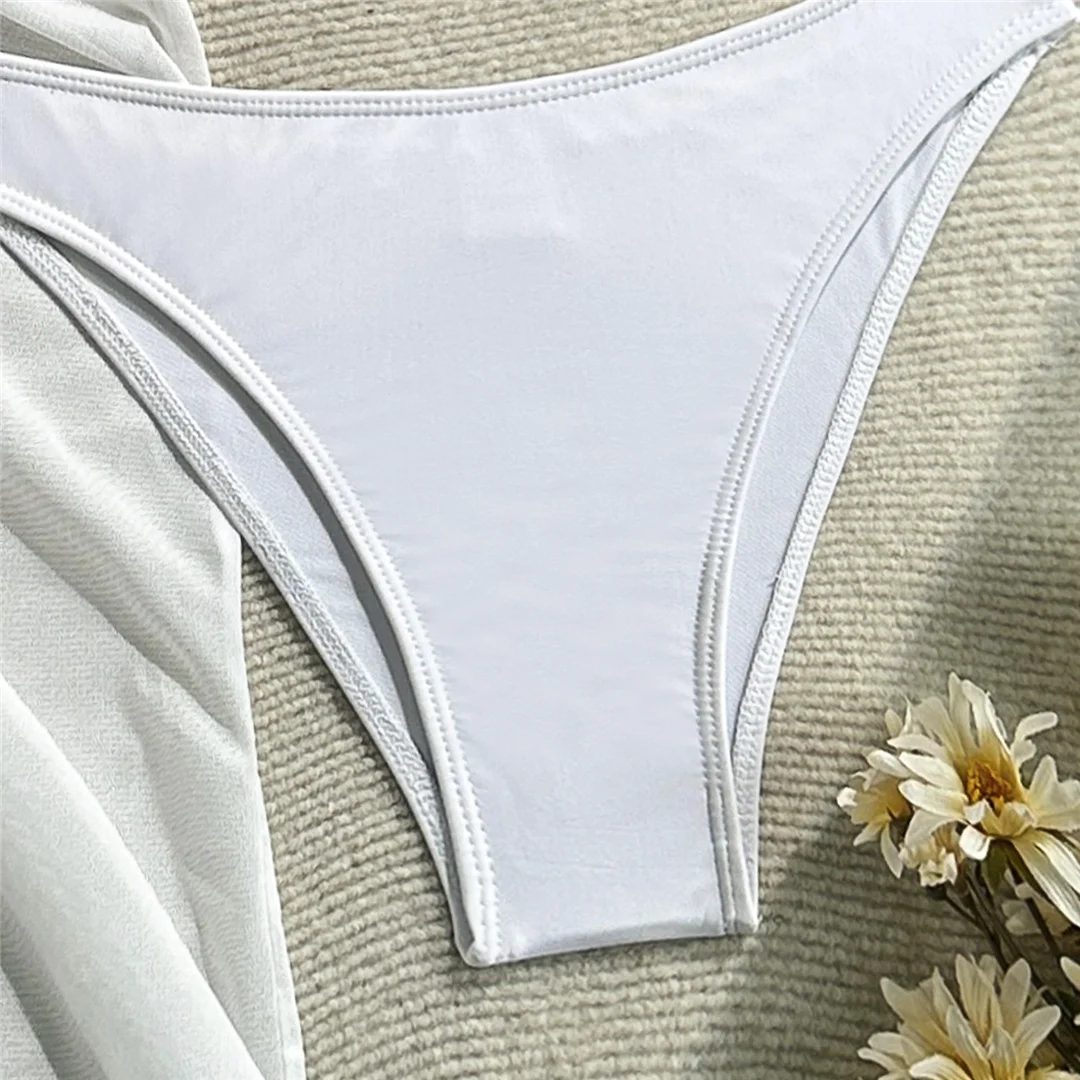 Mit Rock, Neckholder-Bikini, Damen-Badeanzug, dreiteiliges Bikini-Set, brasilianischer BH, Badebekleidung, Badeanzug, Schwimmbekleidung V7650 – Detail 12