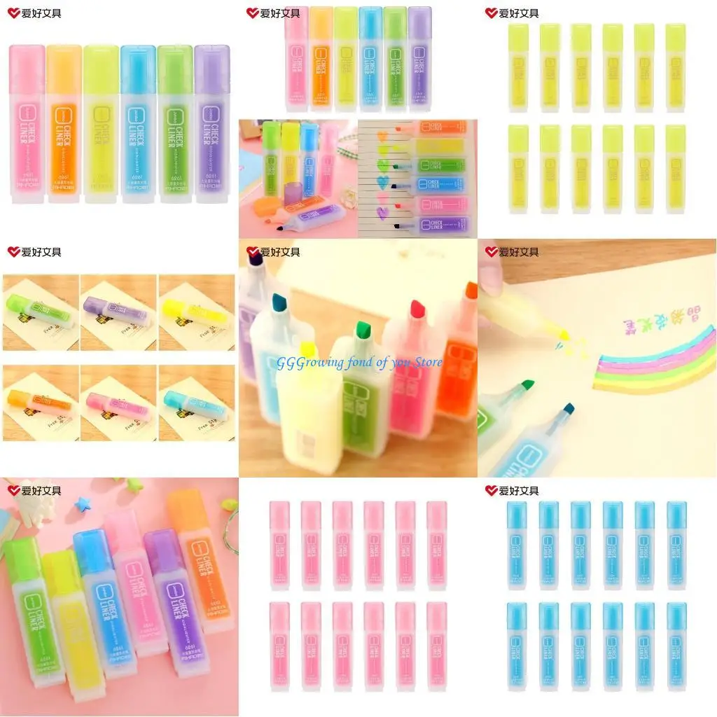 

H9EB Ручка-маркер с долотообразным наконечником, эстетический маркер-маркер, на водной основе, быстросохнущий, без растекания по