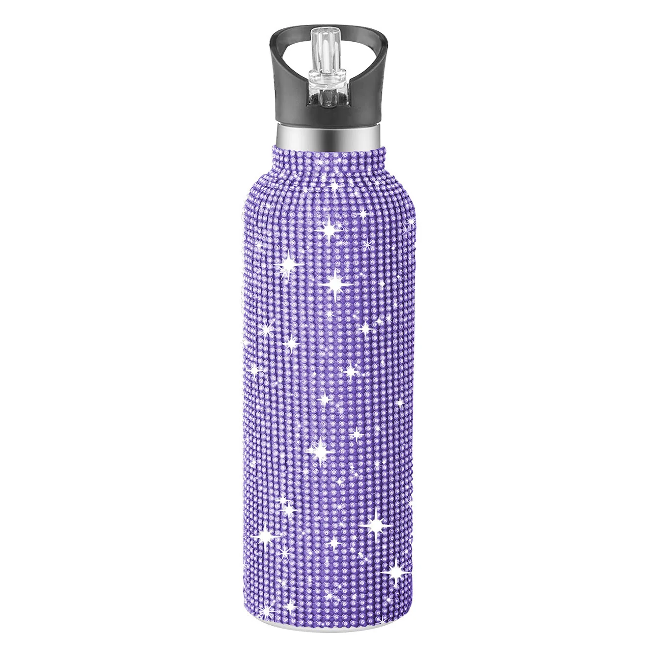 Diamond-studded high-quality stainless steel vacuum insulated cup - 32oz outdoor portable water bottle - car cup