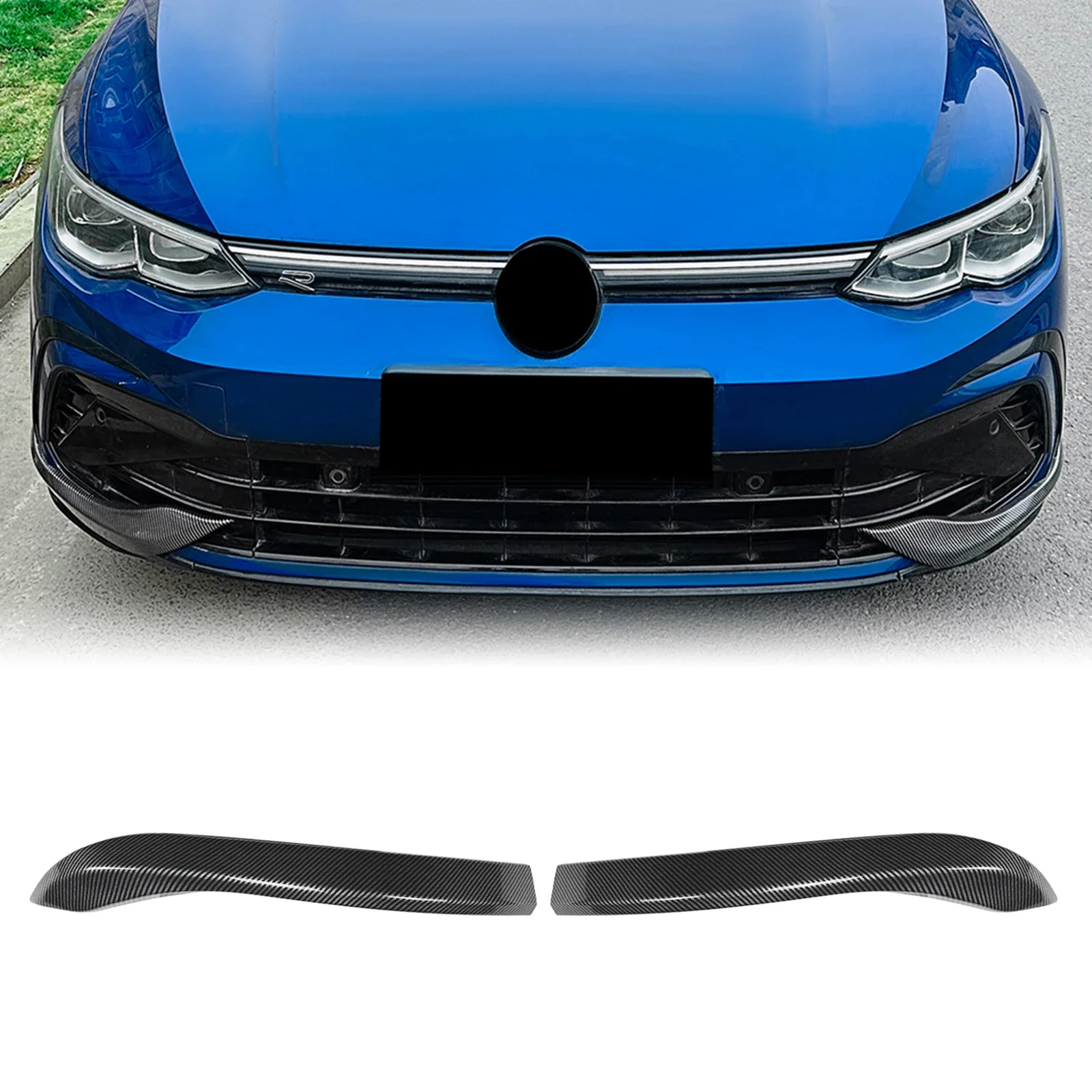 

Pop For Volkswagen VW Golf 8 MK8 GTI Rline 2020-2024 Front Bumper Side Air Vent Spoiler Lip Cover Fog Light Intake Frame Splitte
