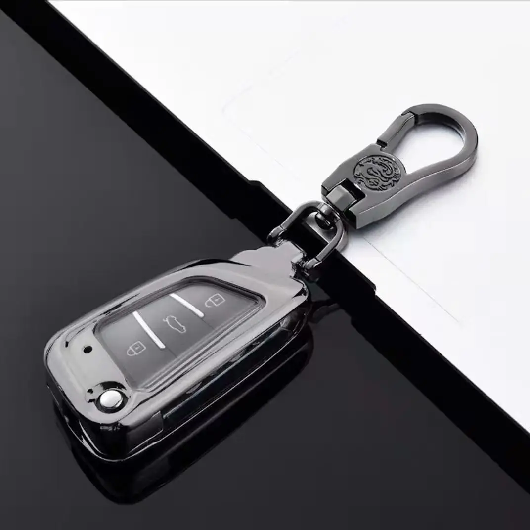 FOYUM TPU حافظة مفاتيح قابلة للطي غطاء شل سلسلة المفاتيح للسيارة بعد السوق تعديل مفتاح السيارة حامي السوق ليس غلاف مفتاح أصلي #2