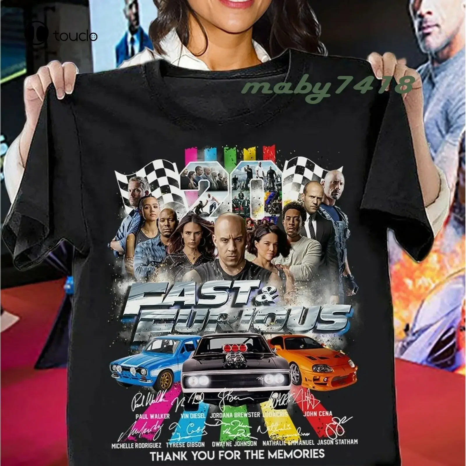 Hot! Fast And Furious Season 9 20 Years 2001-2021 Signatures Thank You Shirt Tee Shirt