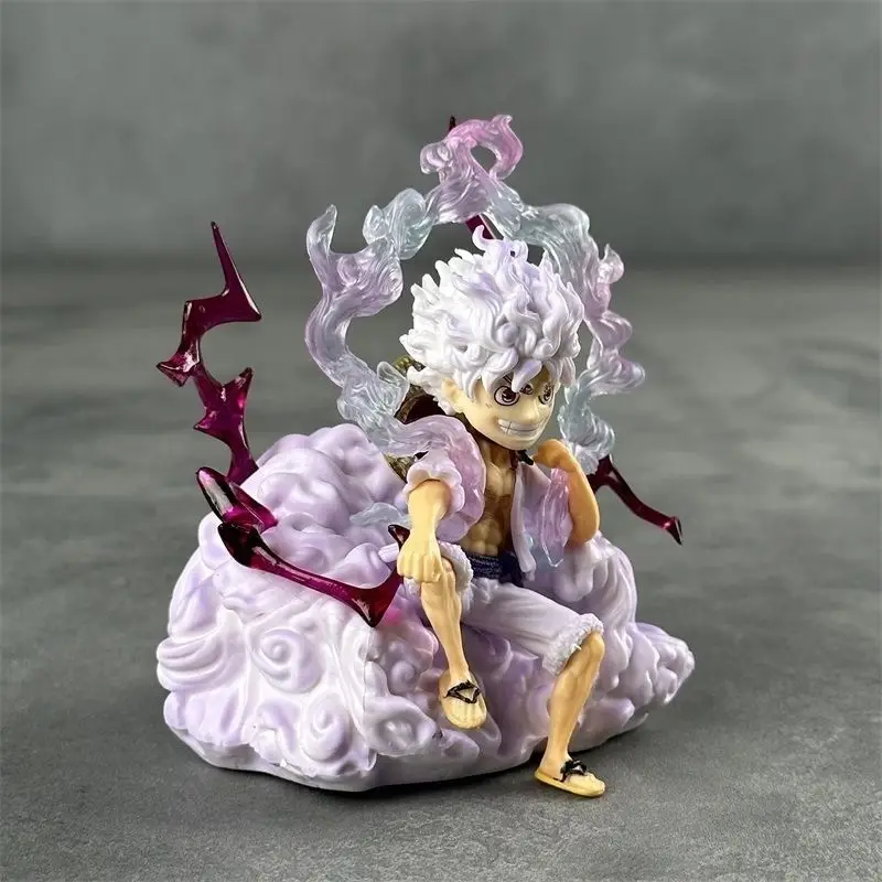 One Piece Gear 5 Nika Sitting Nika Road Anime Figure Statue Car Toy Model Decoration Luffy - view 2