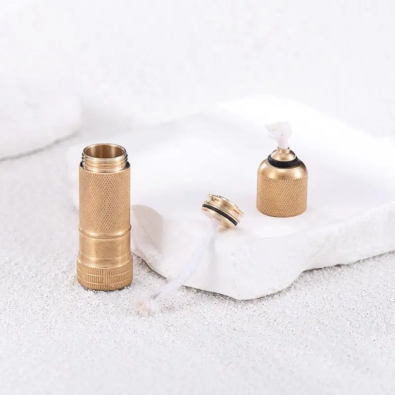 For IMCO 6700 Lighter Full Brass Sealed Fuel Tank With Spare Flint Storage Warehouse  Replace Aluminum Fuel Tank