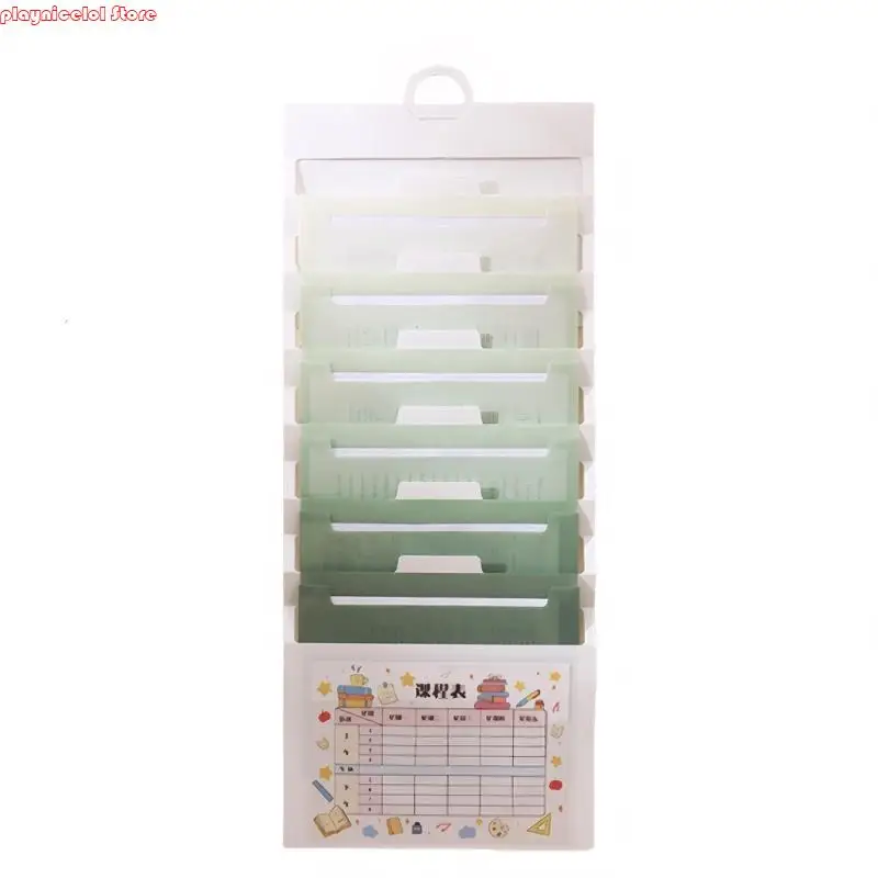 E8BA 6 Pocket Expanding Folder Letter Size Document Bag Wall Hanging File Organizers