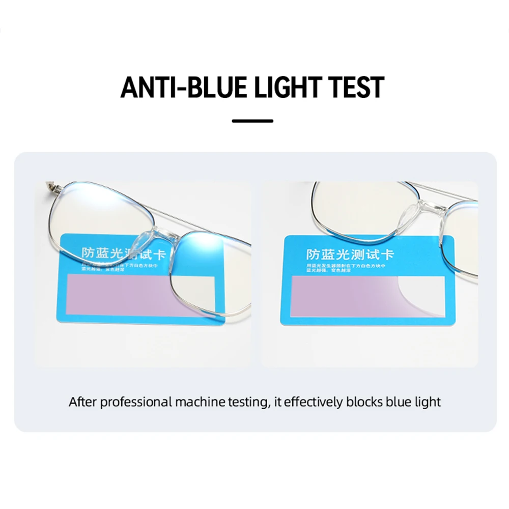 DDDLONG Anti Blue Light Dioptra Glasses Metal Prescription Eyeglasses Frame For Men Optical Lens Can Replaceable Eyewear D490