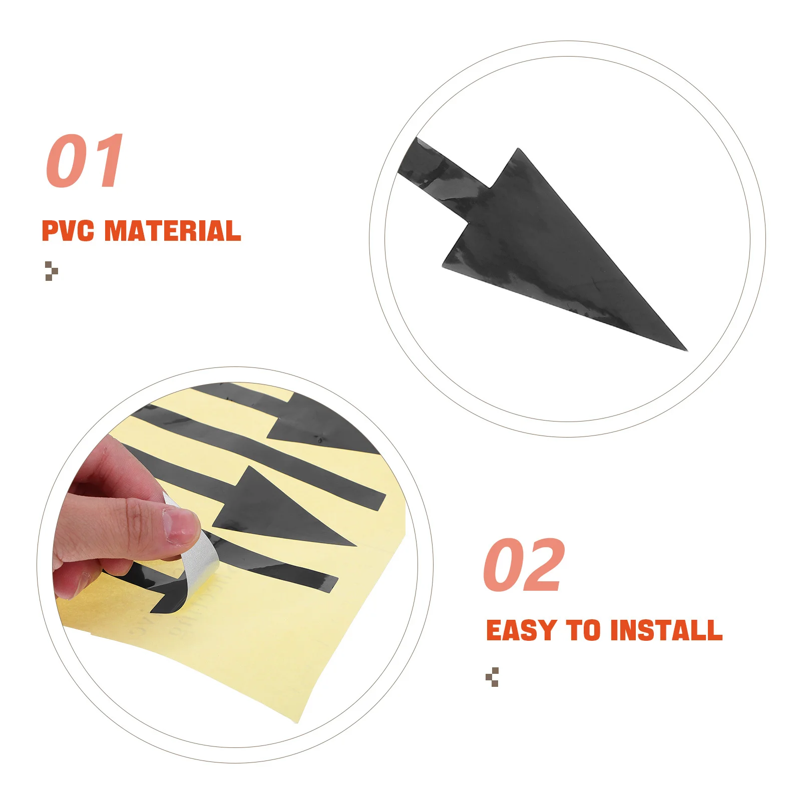 5Pcs Reflective Mailbox Arrow Decals Self-Adhesive Waterproof Directional Stickers Outdoor High Visibility Night Safety