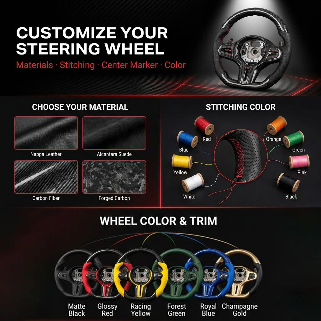 Carbon Fiber Auto Steering Wheel for Hond/a 10th Gen Accord Forged Interior Modify Accessories