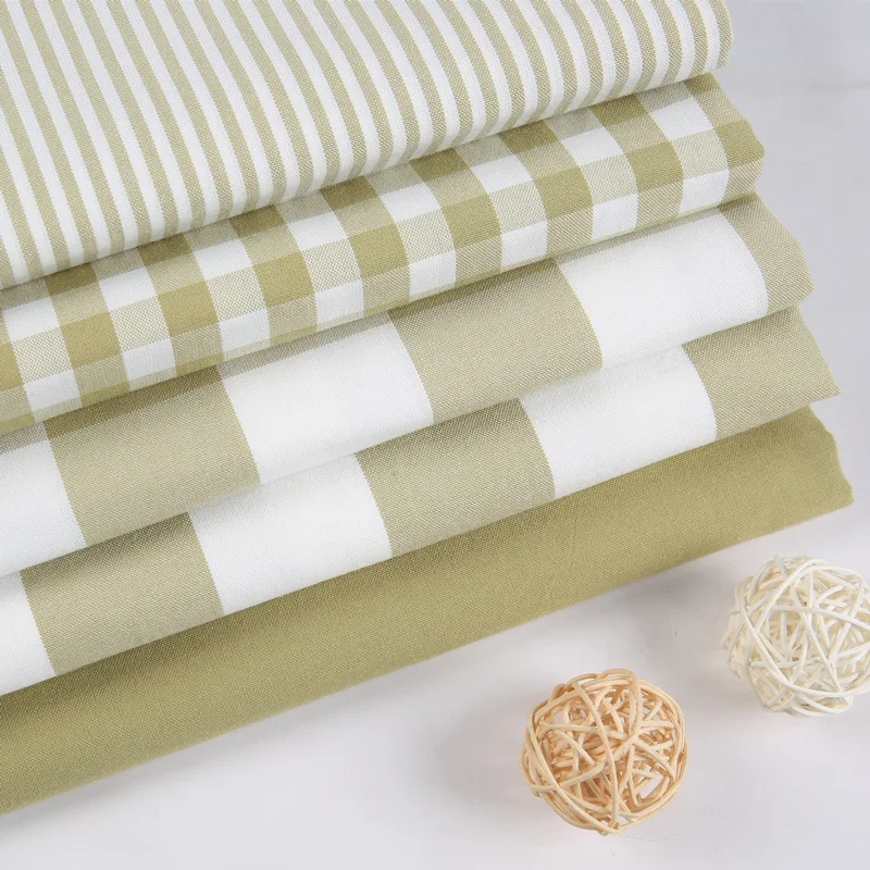 Plaid Cotton Linen Fabric By The Meter for Upholstery Sofa Covers Tablecloth Curtains Diy Sewing Striped Cloth Thickened Textile