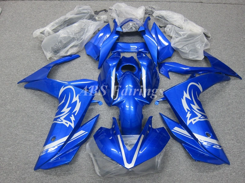 4Gifts New ABS Motorcycle Fairings Kit Fit For YAMAHA R3 R25 2015 2016 2017 2018 15 16 17 18 Bodywork Set Glossy Blue Silver