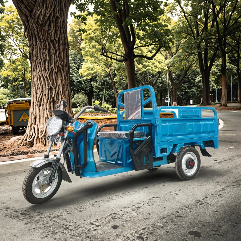 Factory Outlet Heavy Duty 1200W Electric Cargo Tricycle Open Body with LCD Display Steel Material 400kg Payload 11-20km/h Speed