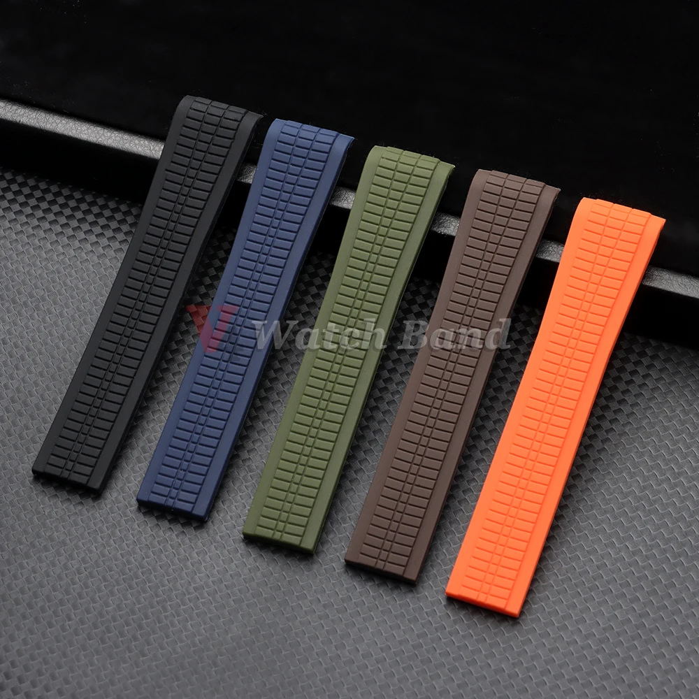 21mm Rubber Watchband for Patek Philippe Aquanaut 5164/5167 Colorful Straps Soft Silicone Waterproof Bracelet for Men Women Belt