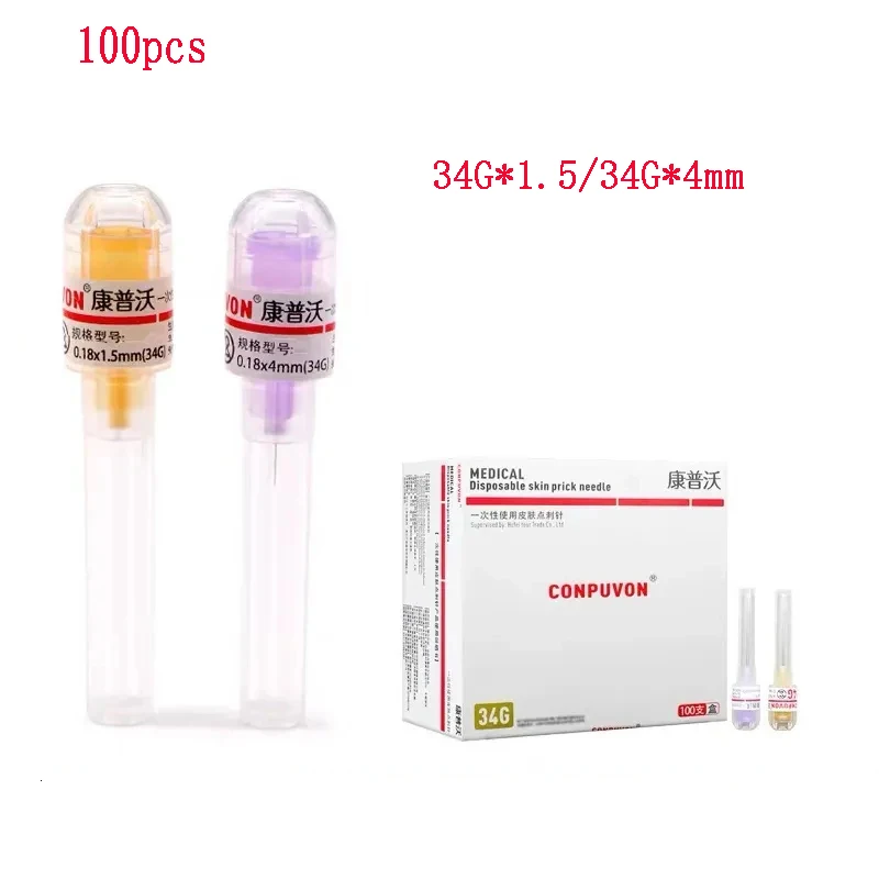 34G 1.55mm Compo Water Light Hand Water Light Single Needle Periocular Superfine Non-Painless Micro Point Mosquito Needle