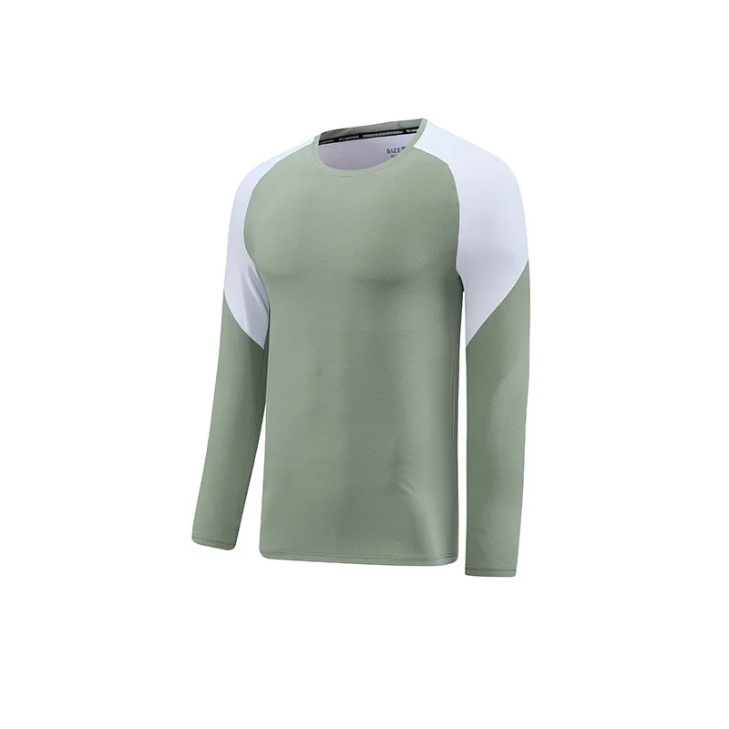 

Long Sleeved Training Fitness T Shirt Outdoor Running Showing Off Strength Quick Drying T-shirt Slim Top Tee Fit Men