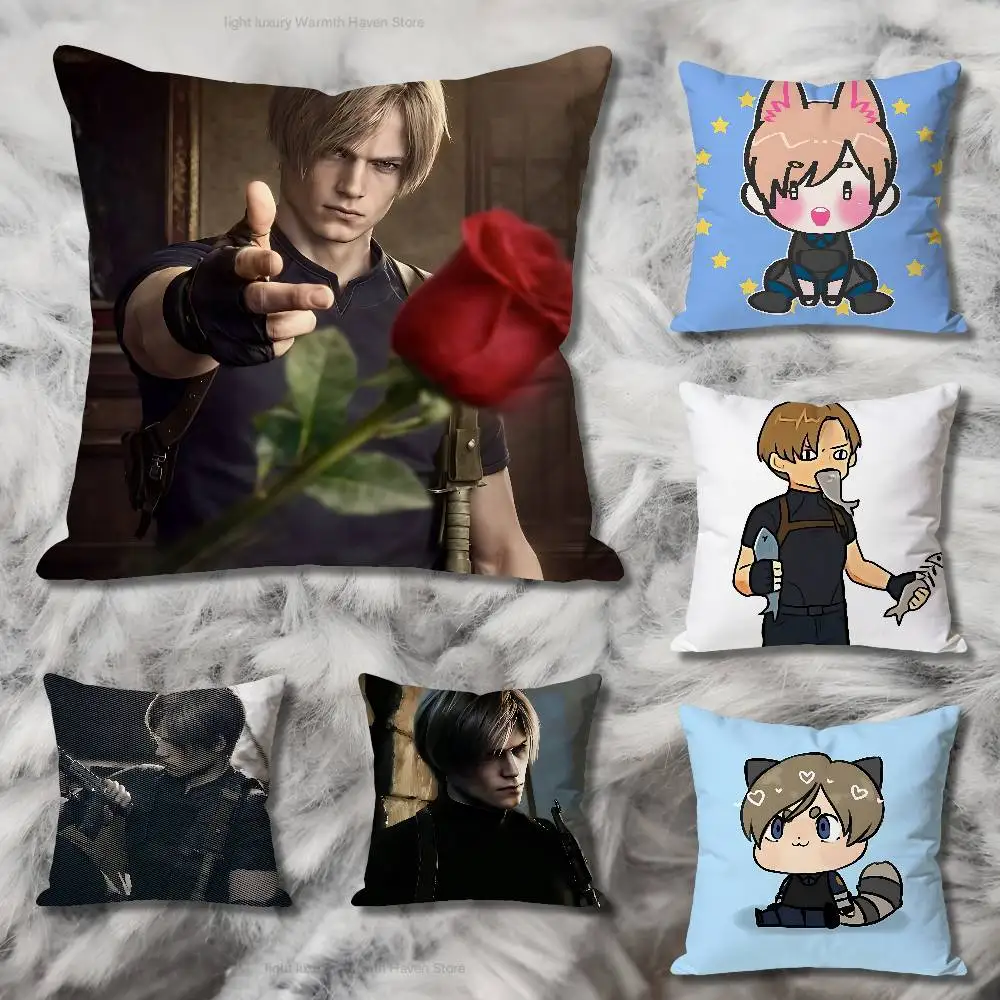 

L-Leon Scott K-Kennedy Various Sizes Square Pillow Case For Car Home Bedchamber Decor Custom Valentine gift
