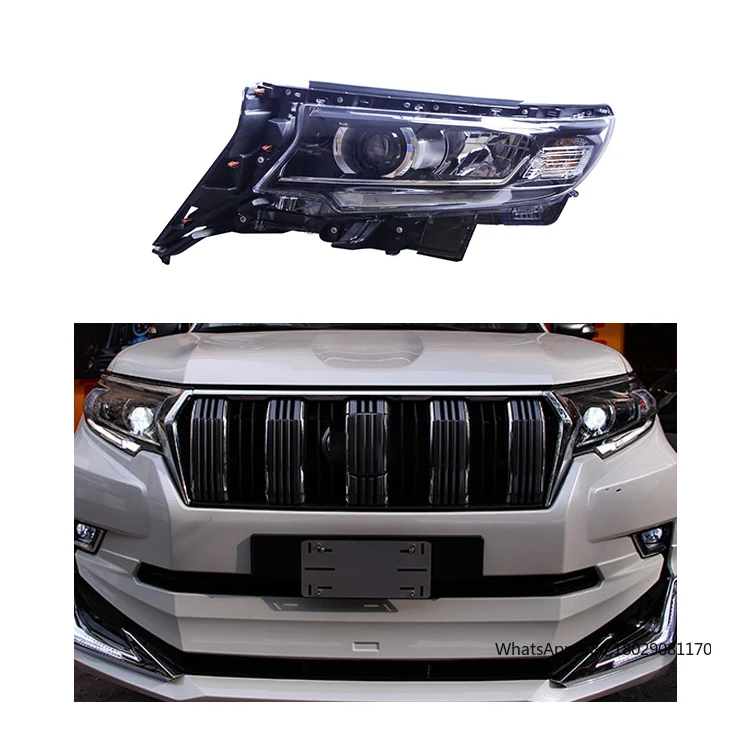 

High quality car upgrade LED DRL headlight Assembly for Toyota PRADO 2018-2019 head front lamp light plug and play Accessories