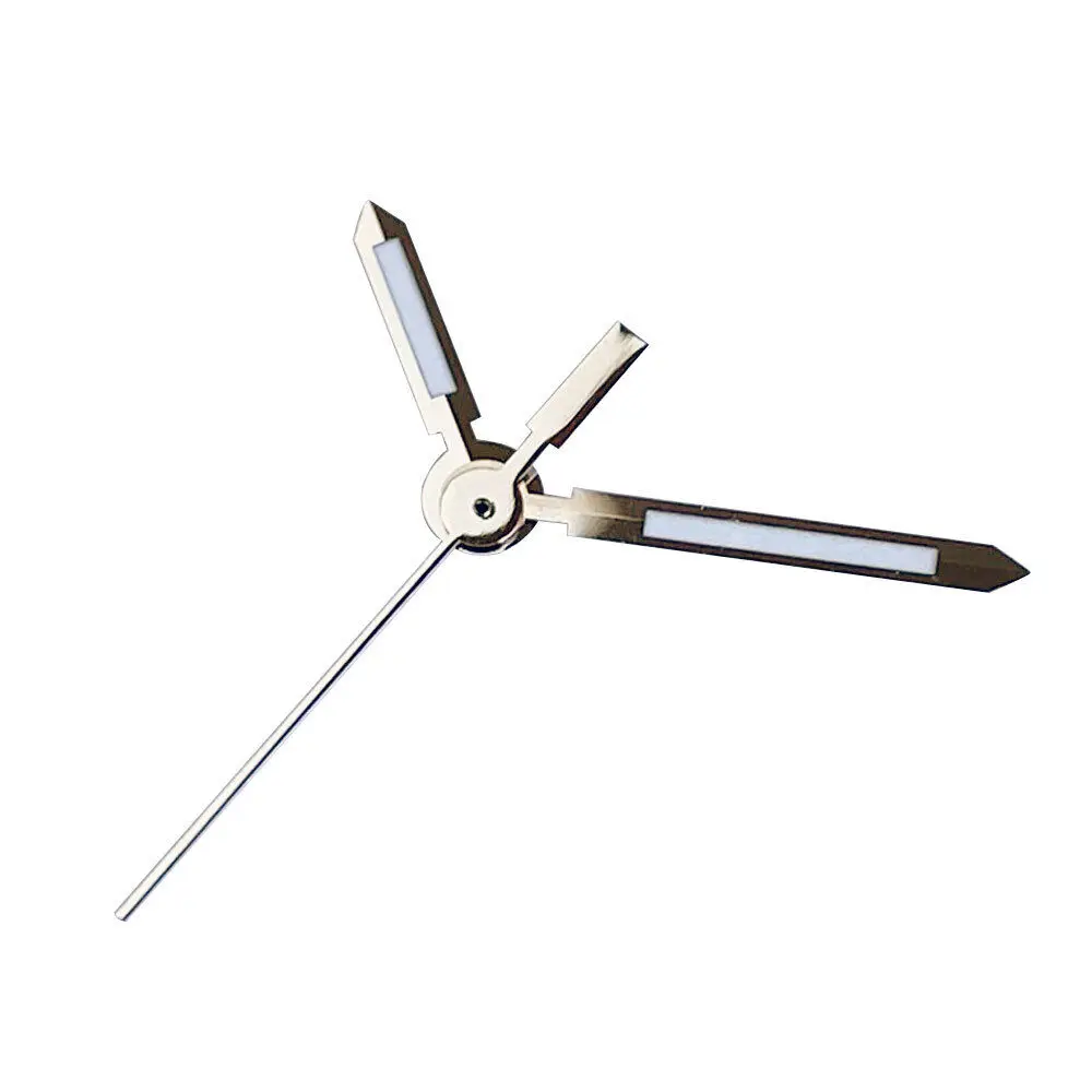 Светящиеся модифицированные стрелки часов, серебряные аксессуары, подходят для NH35 NH36 ETA2824 PT5000