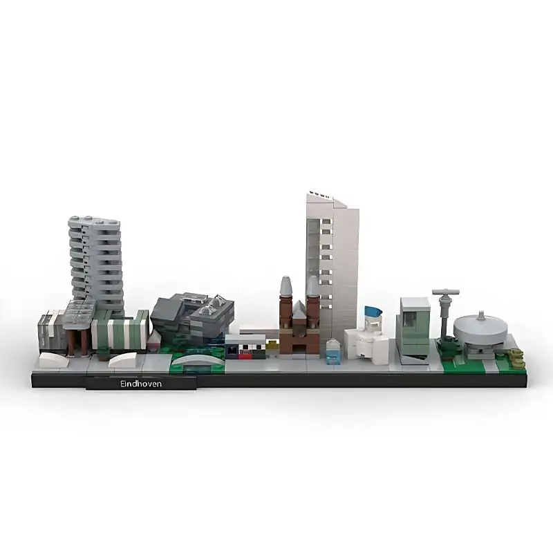 Hot Selling Eindhoven Skyline Modulaire Architectuur Bouwstenen Street View Model Technologie Bakstenen Speelgoed Kids Puzzel Cadeau