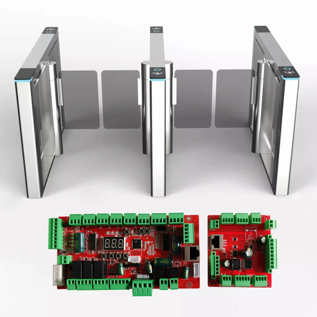 Barrera oscilante de alta seguridad, torniquete, puerta de velocidad, sistema de Control de acceso para peatones antitenque para aeropuerto