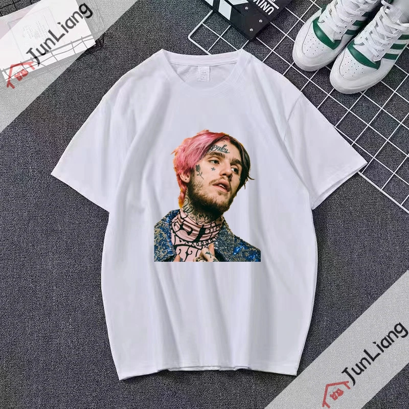 Short Sleeve Fashion Design Fans Men Clothing Lil Peep Shirt Hip Hop Rap Printed T-shirt Streetwear Harajuku Top Y2k Oversized