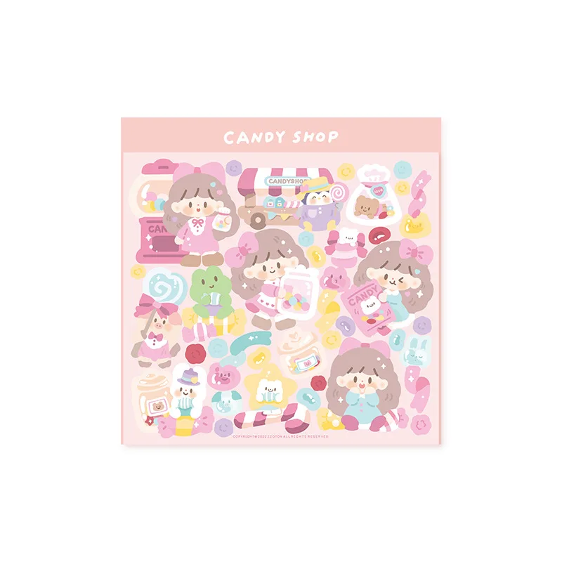 Zhuo Da Wang Da Borderless Sticker Cute Wind Hand Curtain Decoration Decal DIY Sticker Flashing Film