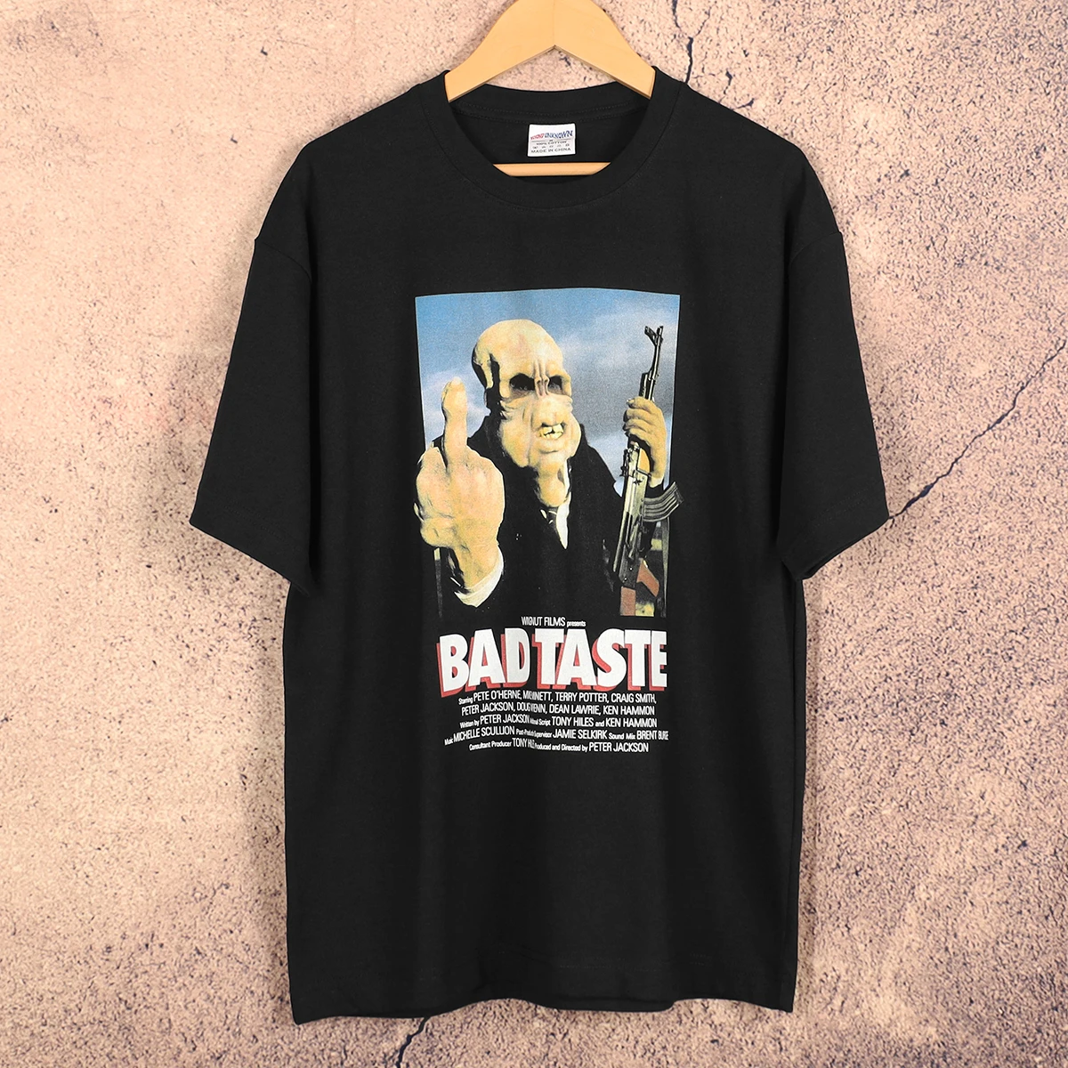 Bad Taste T Shirt 80S Cult B-Movie Horror Si-Fi Peter Jackson Monster Printed Men's Top Short Sleeves Retro Cotton Graphic Shirt