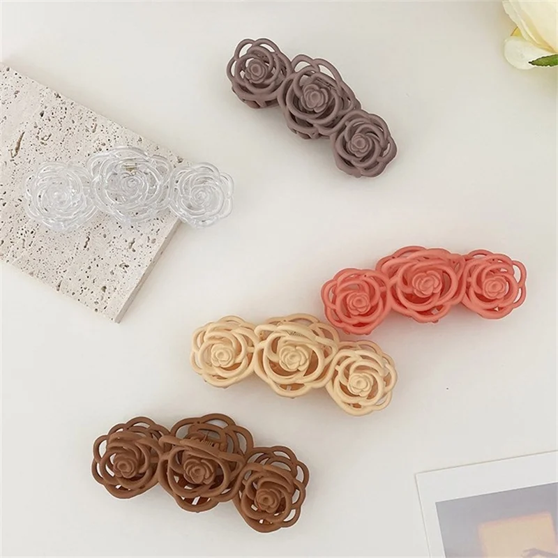 

Woman Vintage Flower Hair Claws Girls Hair Accessories Rose Flower Shape Hair Clips