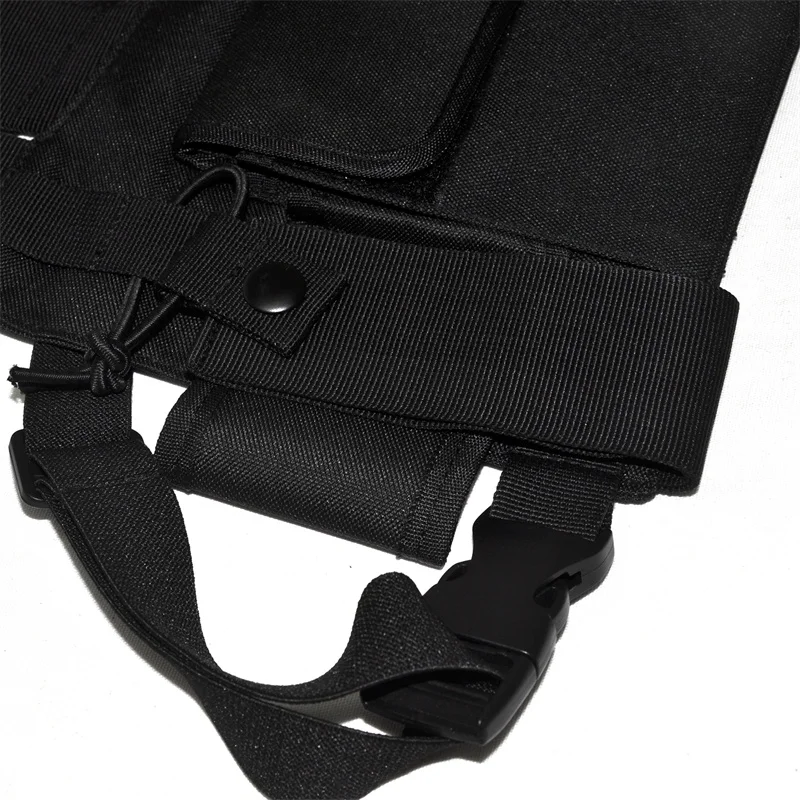 SOETAC Fashion Tactical Chest Bag Hip Hop Vest Bag Functional Security Guard Waist Pack Black Outdoor Chest Rig Streetwear