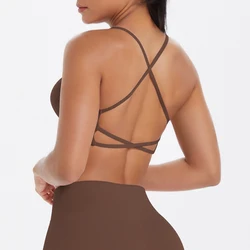 Women Sexy Cross Sports Bra Yoga Gym Top Women Training Running Yoga Bra Stretch Women Sports Underwear Fitness Workout Tank Top